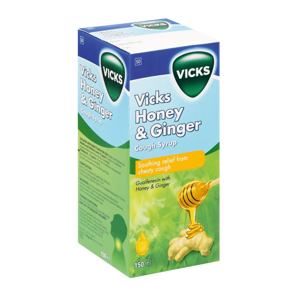 VICKS HONEY & GINGER COUGH SYRUP 150ML Broadway Pharmacy